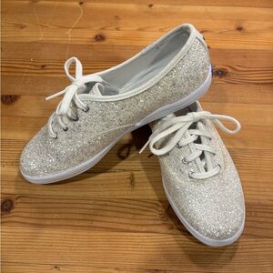 Kate Spade Keds White Glitter